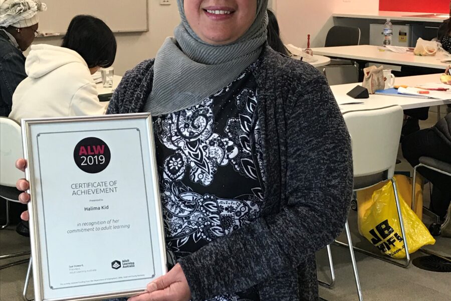 Adult Learners Week Award for Halima